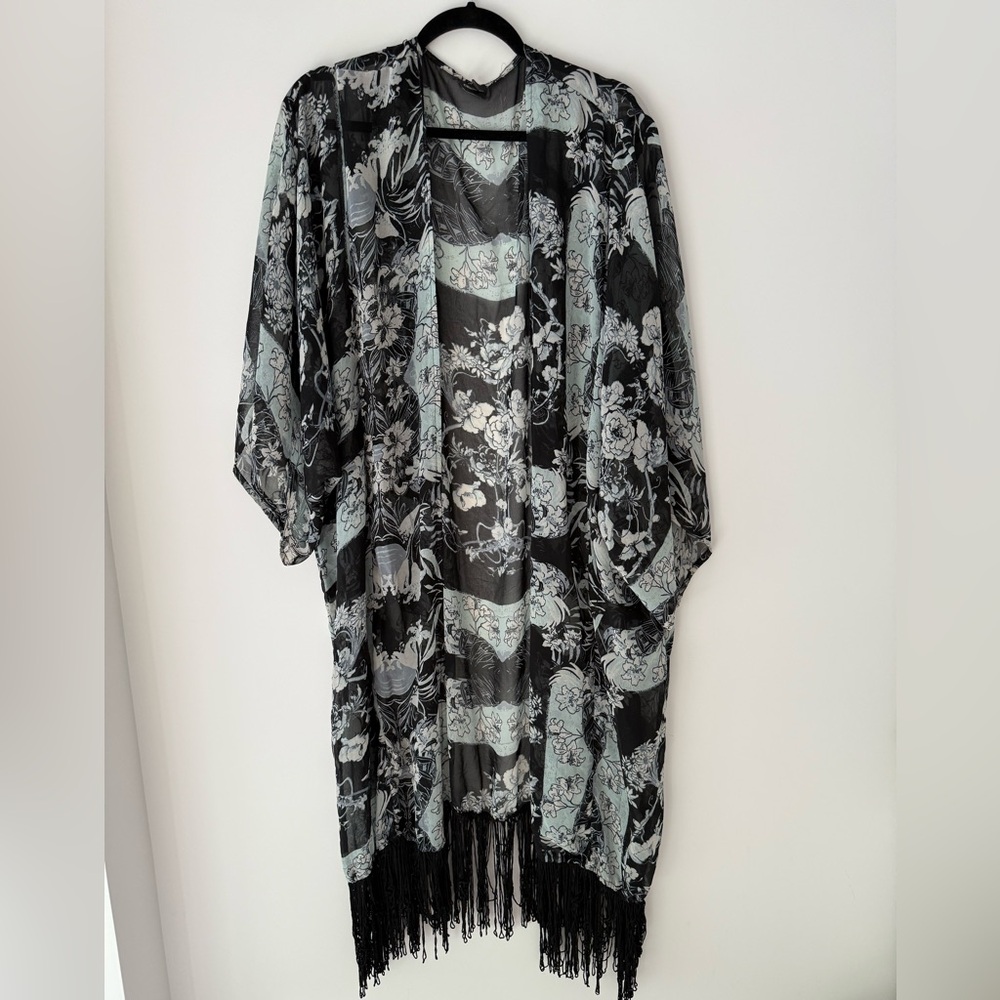 ASOS Floral Fringe Kimono